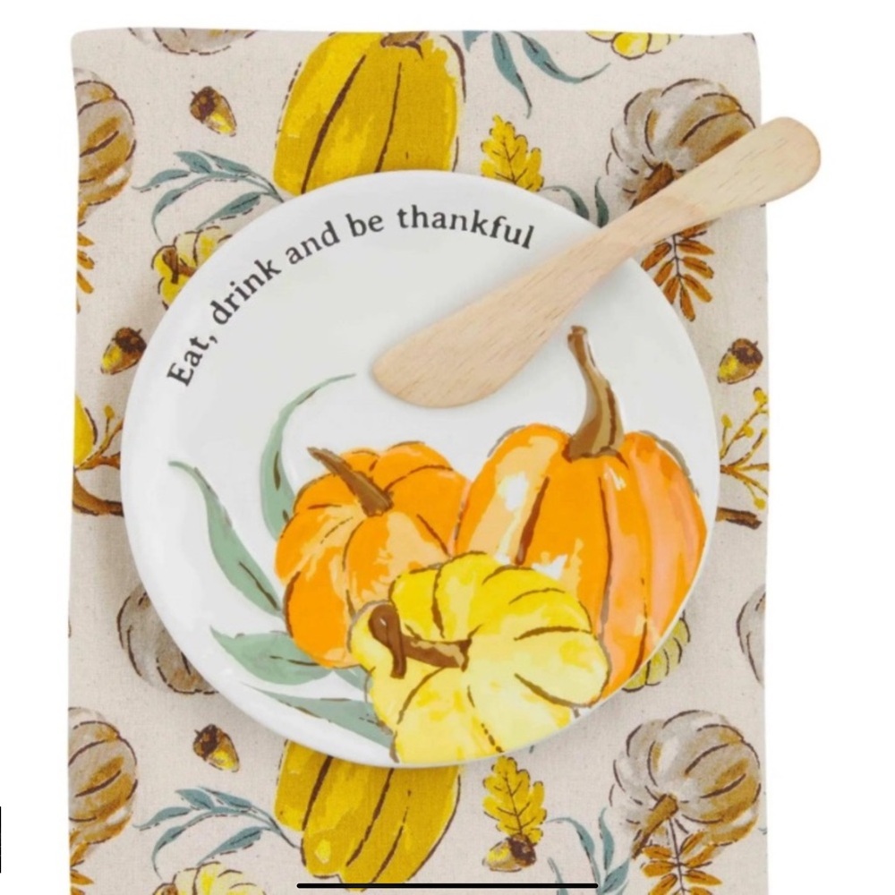 NWT Three Piece Mud Pie Eat Drink Appetizer Set
